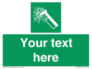 Custom sign safe condition emergency hammer